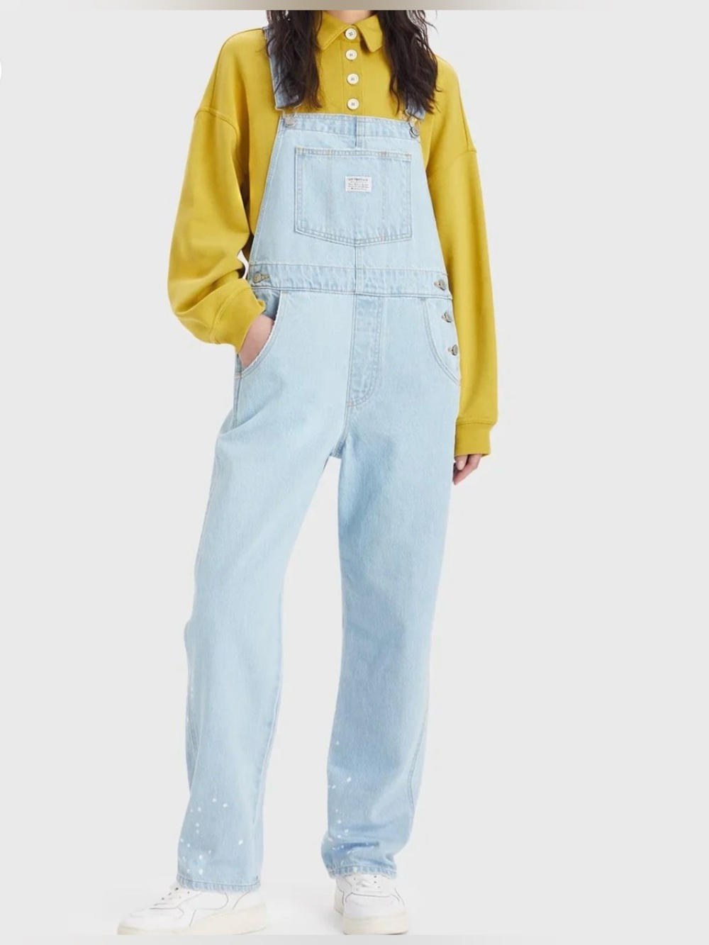 Levi’s Light Wash Denim Overalls XL 100% Cotton Relaxed Fit
